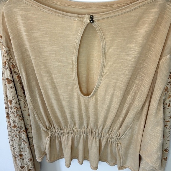 FREE PEOPLE Throwback Top Sand Combo Sz XS - Picture 10 of 16
